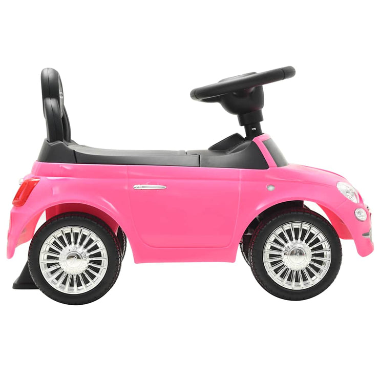 Åkbil Fiat 500 rosa