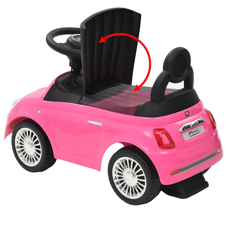 Åkbil Fiat 500 rosa