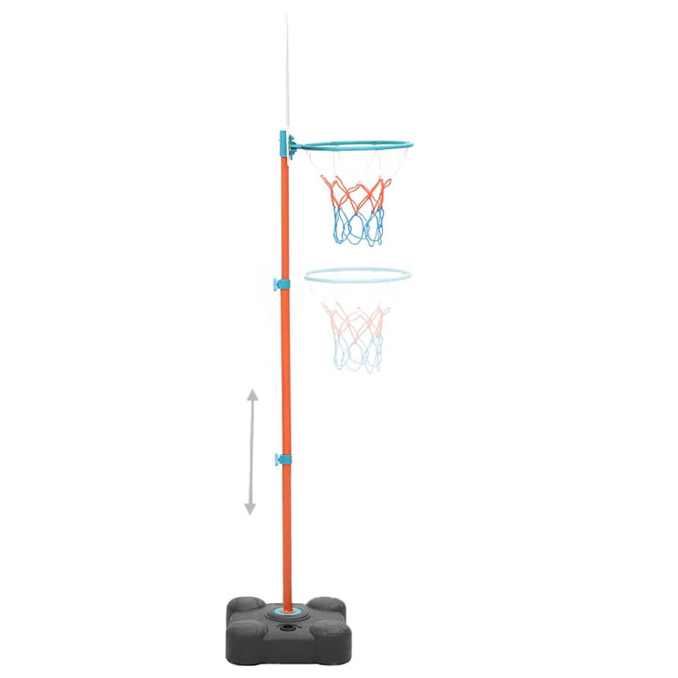 Flyttbar basketkorg justerbar 109-141 cm