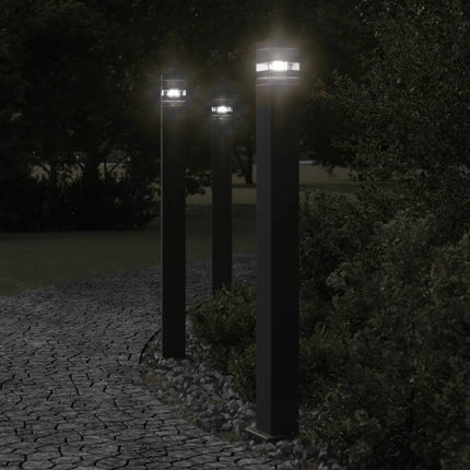 Utomhusgolvlampa svart 110 cm aluminium