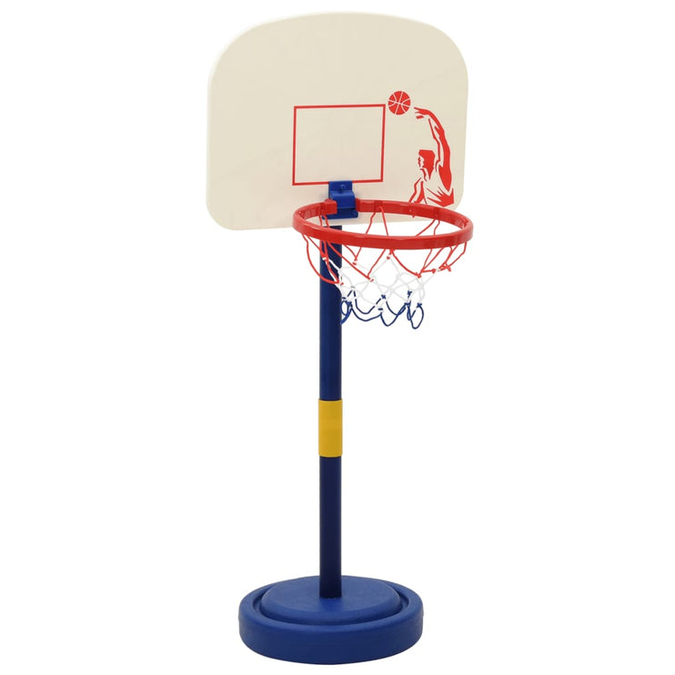 Basketställning med boll och pump justerbar höjd 90/121 cm