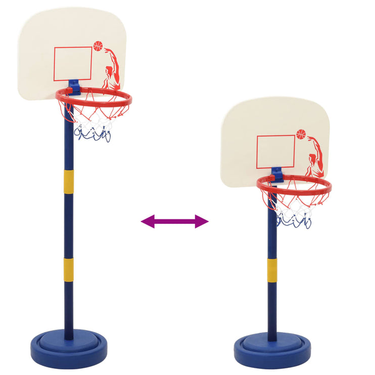 Basketställning med boll och pump justerbar höjd 90/121 cm