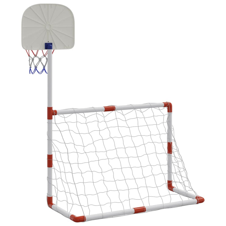 Fotbolls- och basketset för barn med bollar 98x50x70 cm