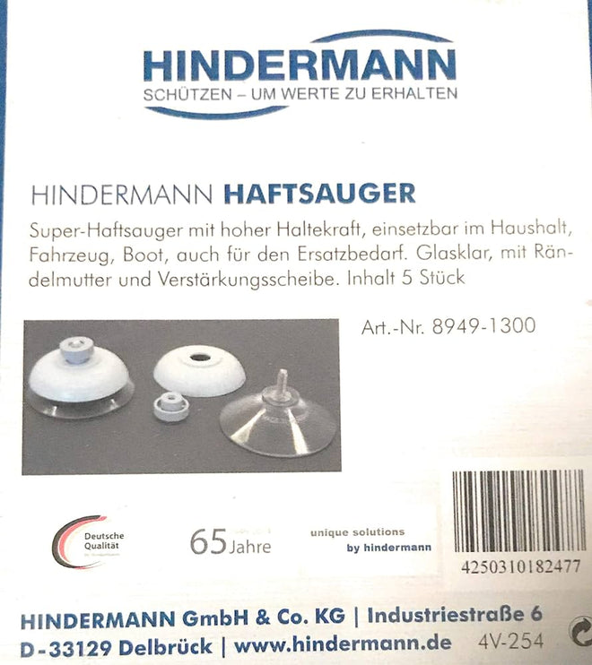 Hindermann Sugekoppfester 40 mm 5-stk  8949-1300