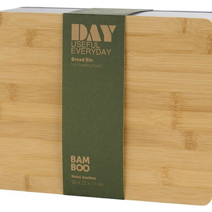 Day Brødboks med bambuslokk 30x22cm grå