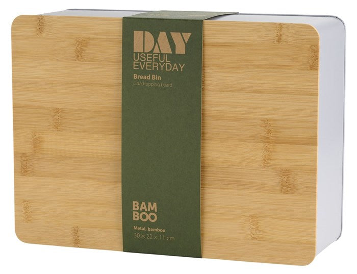 Day Brødboks med bambuslokk 30x22cm grå