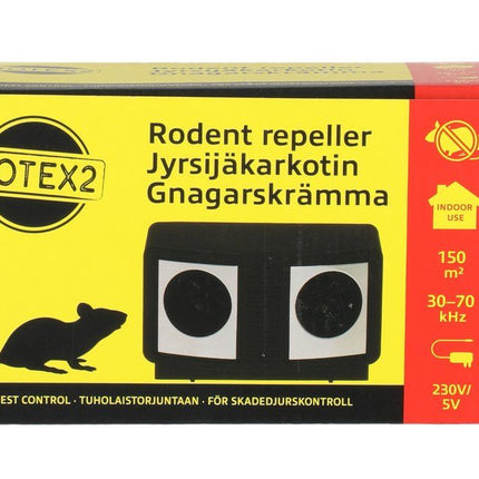 Rotex-2 Musejager elektrisk 150m² sort