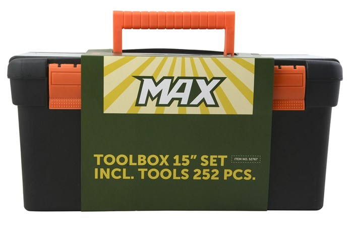 MAX verktøykasse 15" med 252 deler