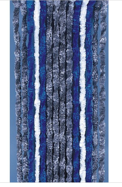 Chenille Dörrdraperi 56x185 cm  Grå/hvit/blå