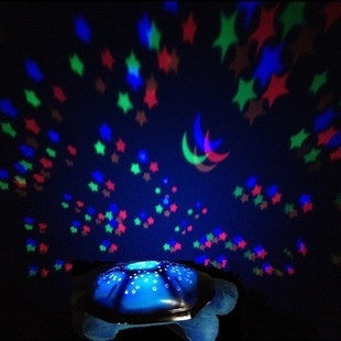 Flott nattlampe projektor m/stjernehimmel- skilpadde bamse (Grøn