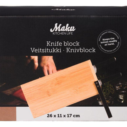 Maku knivholder 5 kniver bambus