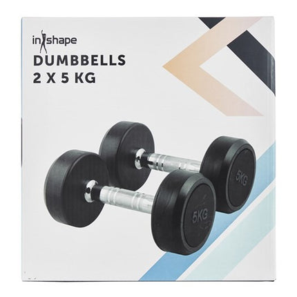 Inshape Dumbbells 2x5kg svart