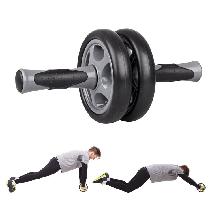 PowerGym magehjul med dobbelt hjul til styrketrening