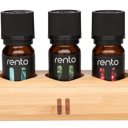 Rento badstueduft 3x10 ml i bambusstativ