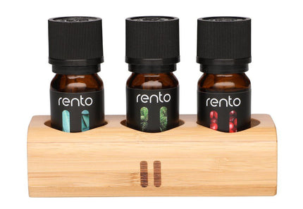 Rento badstueduft 3x10 ml i bambusstativ