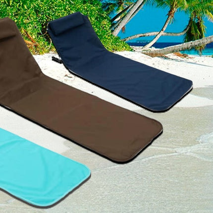 TopDesign Sammenleggbar strandmatte med ryggstøtte coffee