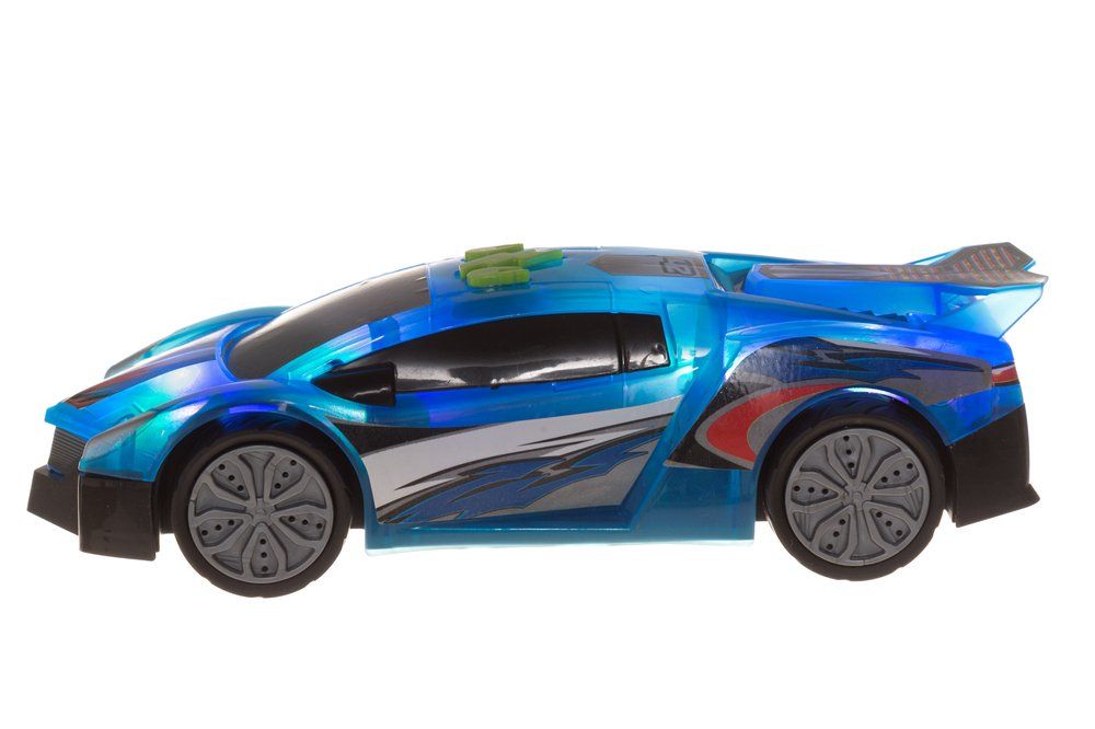 Bil med lyd og lys blå