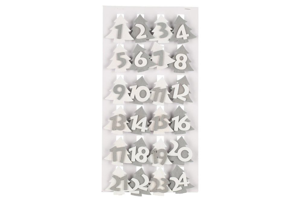 Kapel Hobby Treklips med tall 24 stk.