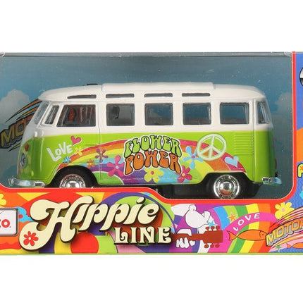 Maisto VW samba Hippie line grønn minibuss