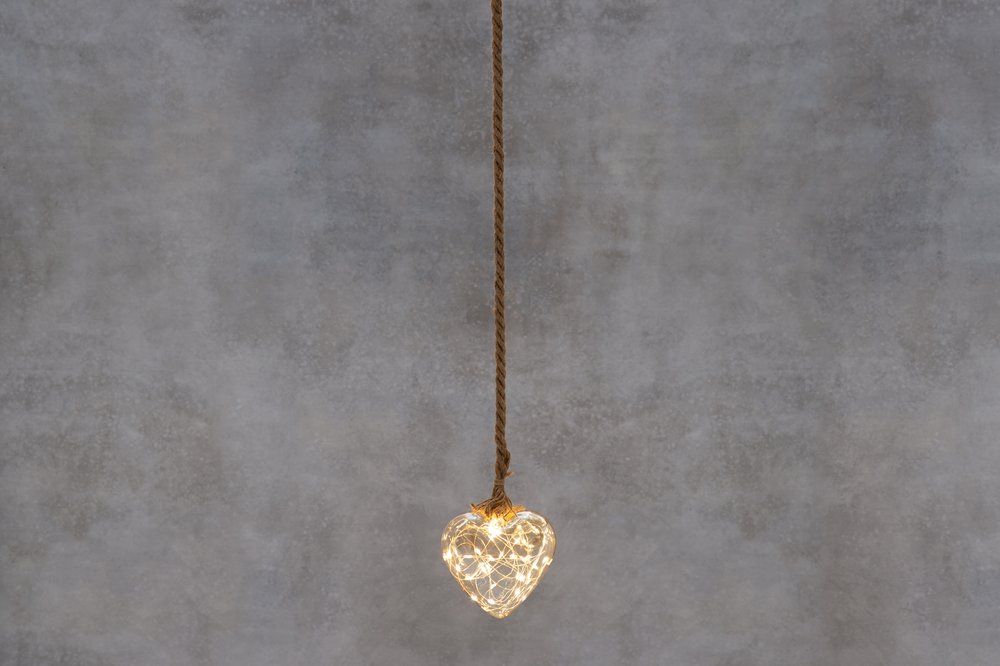 Finnlumor Glasshjerte 30 LED 