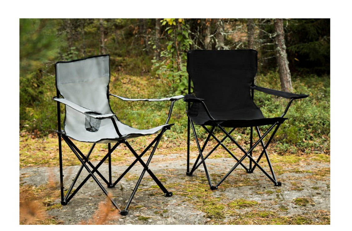 Atom Sammenleggbar campingstol med armlener og bæreveske
