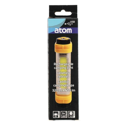 Atom Oppladbar campinglampe, rørmodell 320+450 lm