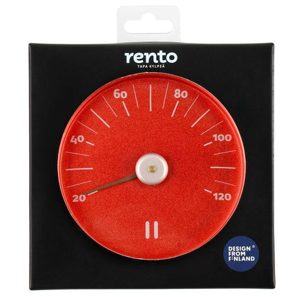 Rento sauna termometer Aluminium rød