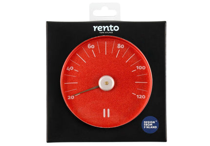 Rento sauna termometer Aluminium rød