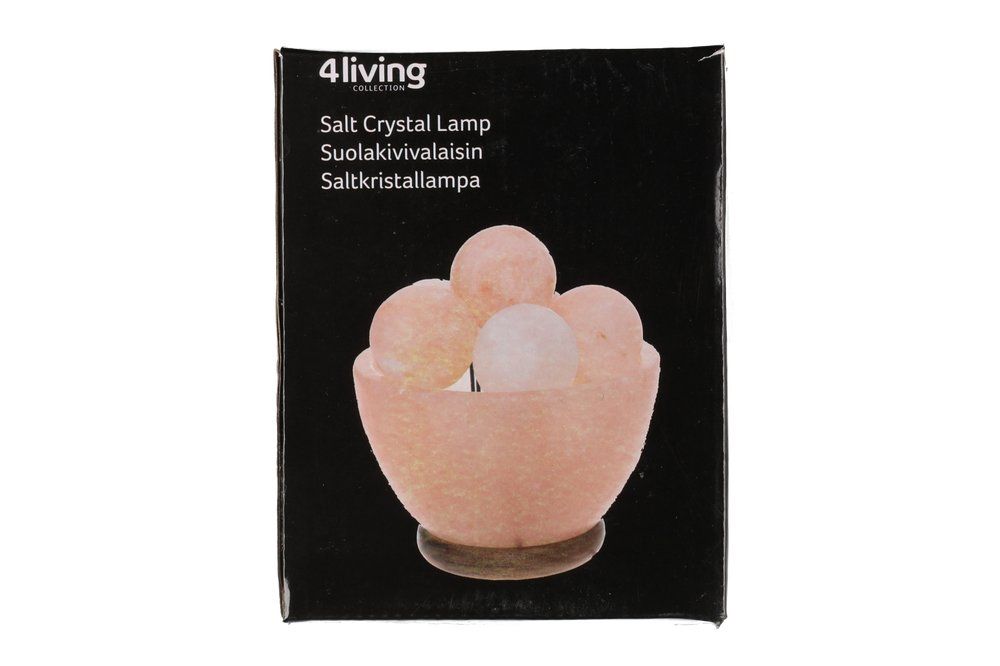 4Living Himalaya saltlampe skål med krystaller