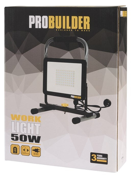 Arbeidslampe LED 50W med stativ ProBuilder